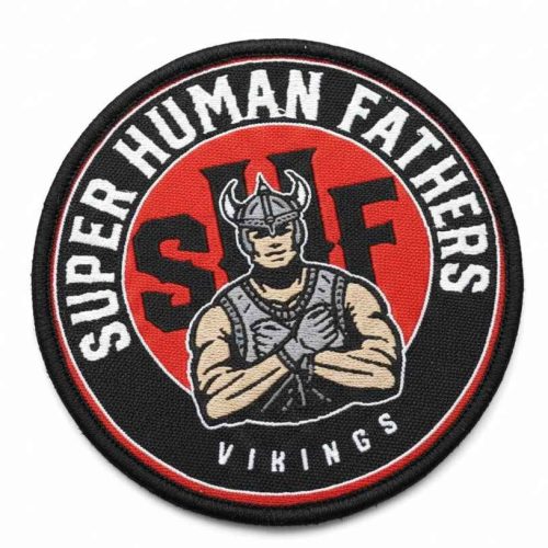 Woven Patches super human fathers viking